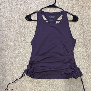 Athleta Cinched Side Racerback Dark Purple Tank Top